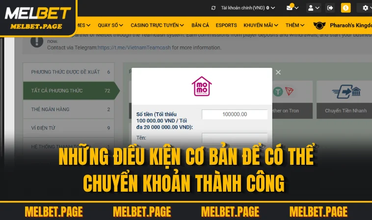 nhung dieu kien co ban de co the chuyen khoan thanh cong Những điều kiện cơ bản để có thể chuyển khoản thành công