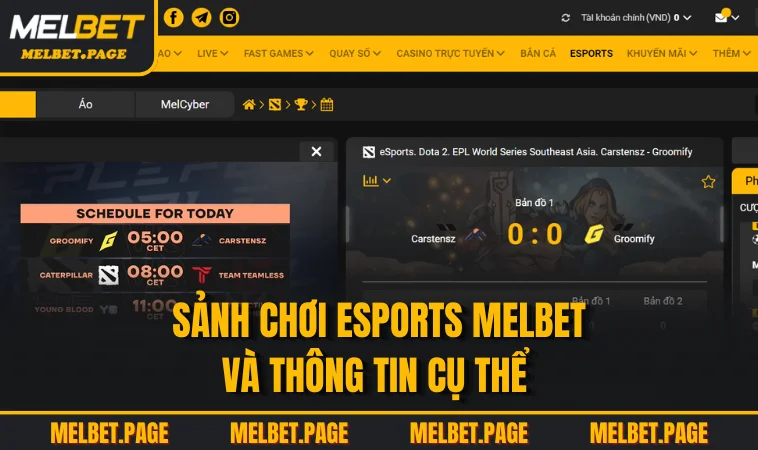 sanh choi esports melbet va thong tin cu the Sảnh chơi Esports MELBET và thông tin cụ thể
